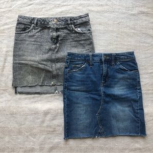 H&M + UNIVERSAL THREAD — 2 denim skirts